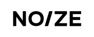 Logotipo na cor cinza da empresa Noize