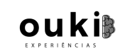 Logotipo na cor cinza da empresa Ouki