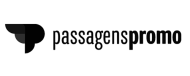 Logotipo na cor cinza da empresa Passagens Promo
