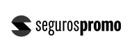 Logotipo na cor cinza da empresa Seguros Promo