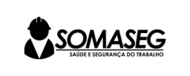 Logotipo na cor cinza da empresa Somaseg