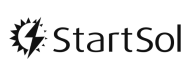 Logotipo na cor cinza da empresa Start Sol