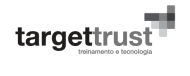 Logotipo na cor cinza da empresa Targettrust