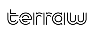 Logotipo na cor cinza da empresa Terraw